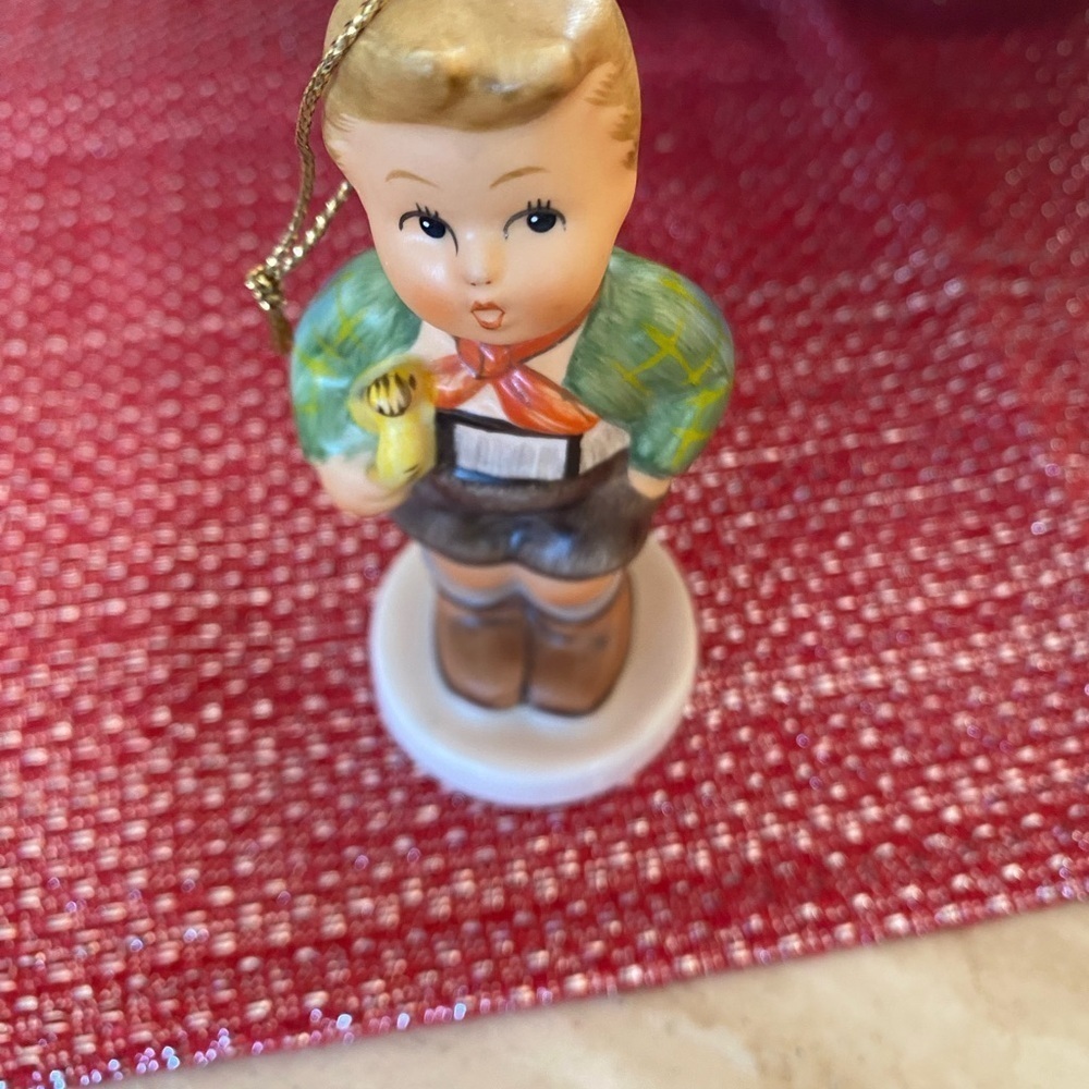Festive Green and Red Decorative Figurine